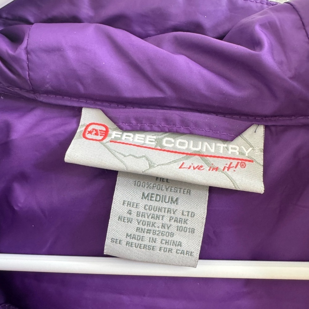 Free Country Women's Empire Purple Pull Zip Jacket - Picture 3 of 11
